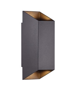 Nico Square 22 udendørs væglampe, sort