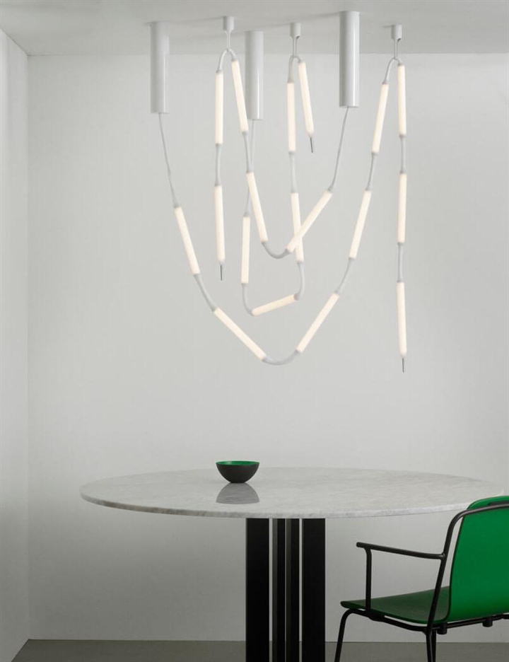 Reb lampe 8, hvid