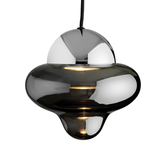 Nutty Pendel Smoke Glass / Chrome Dome - Design By Us