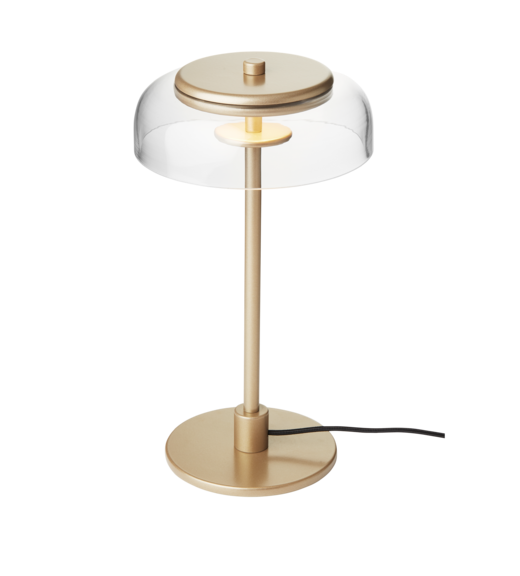 Blossi bordlampe small, nordic guld/klar