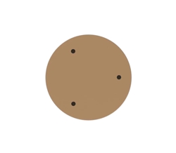 Nuura baldakin til 3 pendler, nordic guld