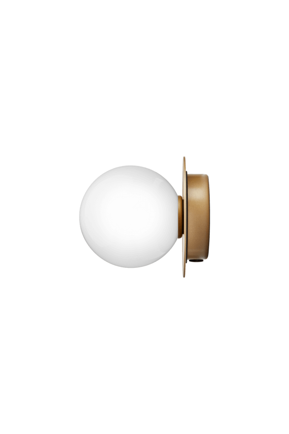 Liila 1 Small væglampe / loftlampe IP44, mørk bronze/opal