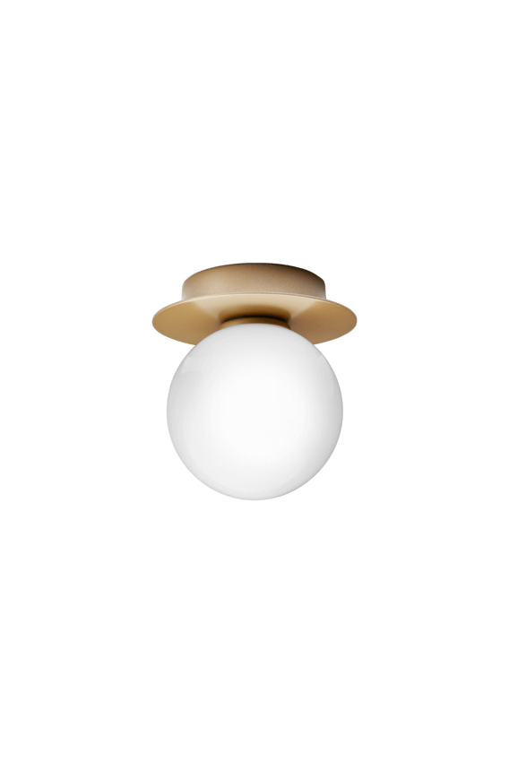 Liila 1 Small væglampe / loftlampe IP44, nordic guld/opal