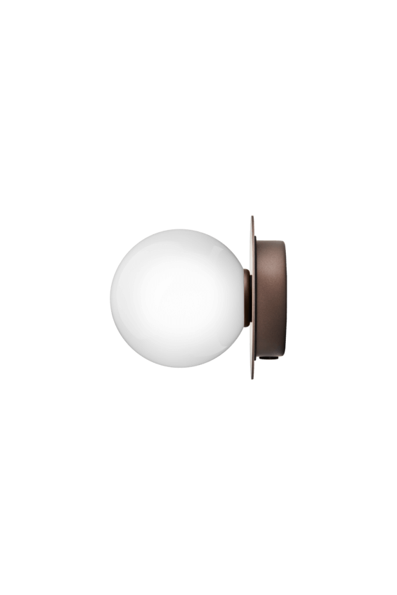 Liila 1 Small væglampe / loftlampe IP44, mørk bronze/opal