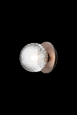 Liila 1 Small væglampe / loftlampe IP44, mørk bronze/klar