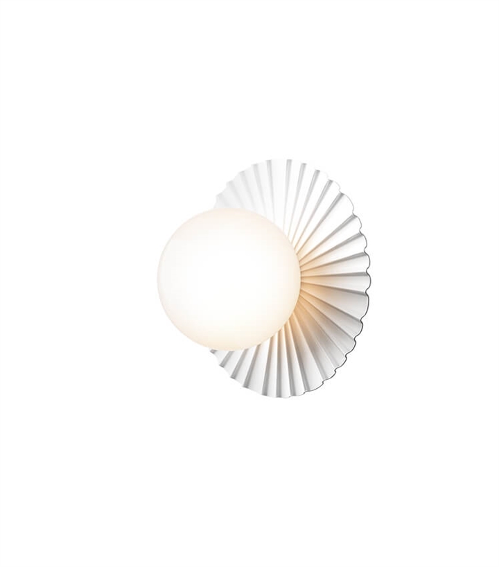 Liila Muuse væglampe / loftlampe small, hvid/opal