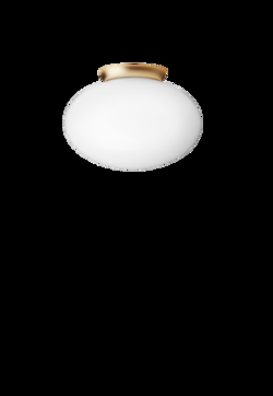 Rizzatto 301 loftlampe, satin brass/opal