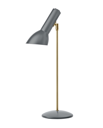 Oblique Bordlampe Messing, flintgrå