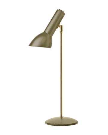 Oblique Bordlampe Messing, olivengrøn