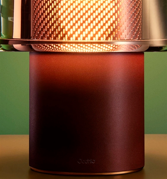 Occhio Era Lusso grande R batterilampe, rosso, air, rose gold mesh