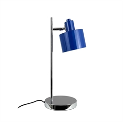 Ocean bordlampe, blå/krom