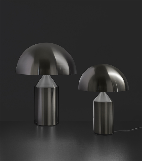 Atollo 239 bordlampe, satin sort nikkel