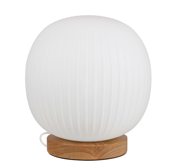 Decor Glass Lantern bordlampe, hvid/natur