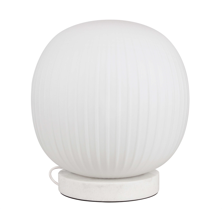 Decor Glass Lantern Marble bordlampe, hvid