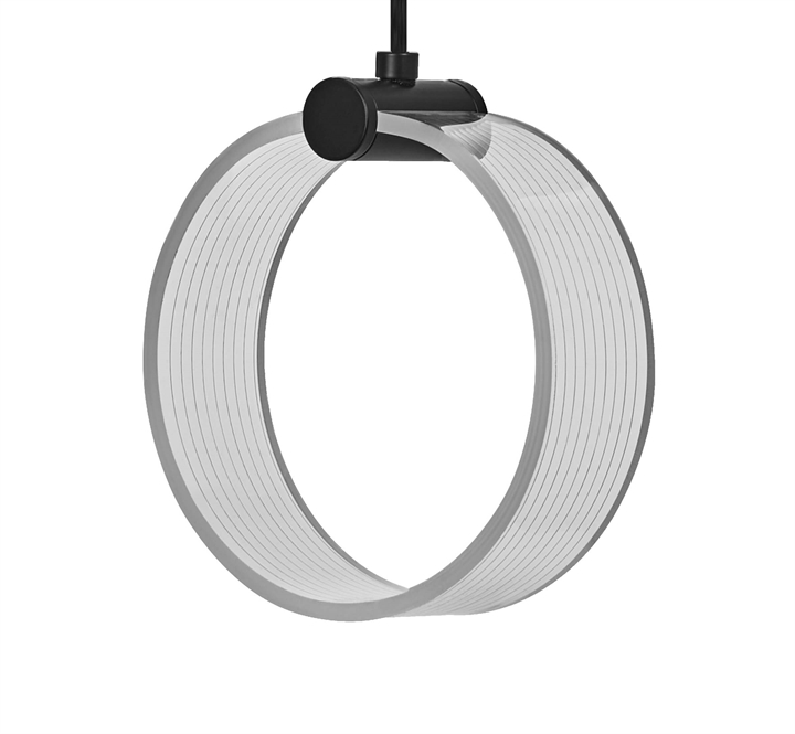 Decor Circle 1 pendel, sort/klar