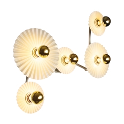 Decor Plisse væglampe / loftlampe (5 skærme), beige