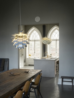 PH Artichoke Ø60 pendel, dusty blue/messing