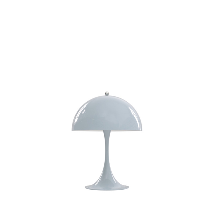 Panthella Mini bordlampe, metal lyseblå