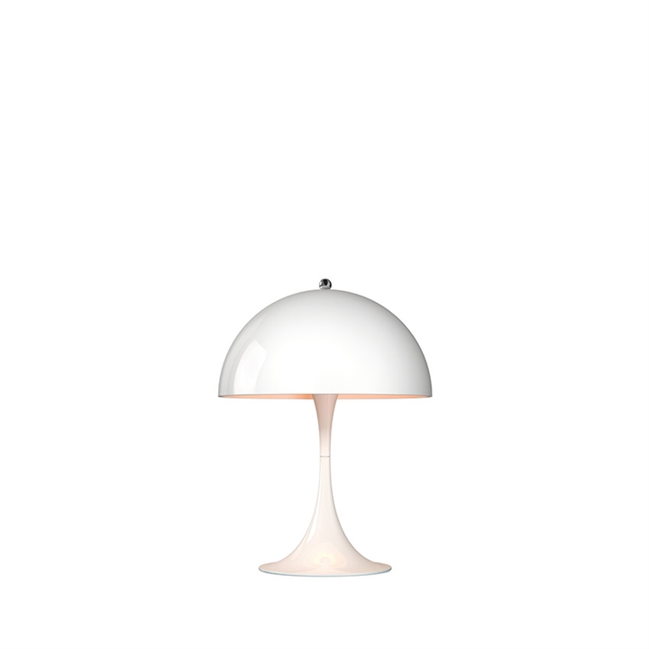 Panthella Mini bordlampe, metal hvid