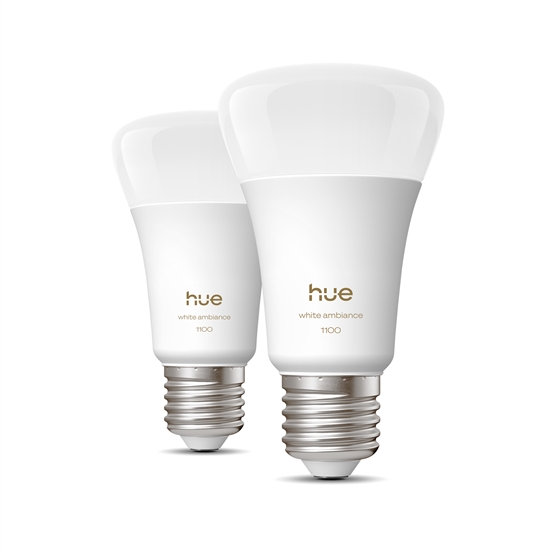 Philips Hue White Ambiance 8,1W LED E27 A60 1100lm (2 stk.)