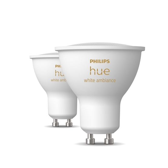 Philips Hue White Ambiance 4,2W LED GU10 400lm (2 stk.)