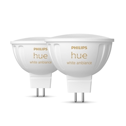 Philips Hue White Ambiance 5,1W LED 12V GU5.3 MR16 400lm (2 stk.) 