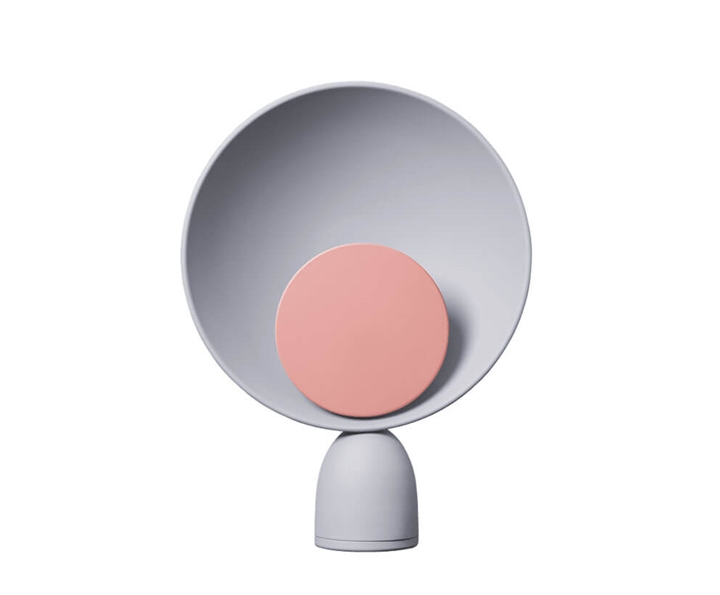 Blooper bordlampe, askegrå/jaipur lyserød