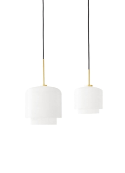 Megumi pendler Ø18 og Ø28, messing/opal