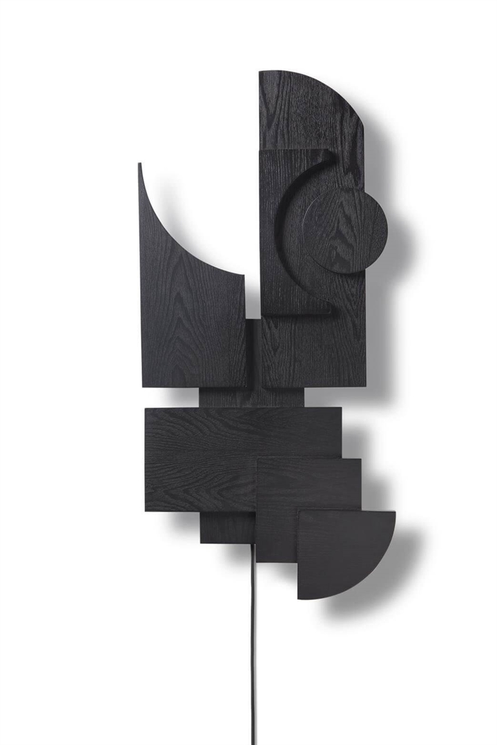 Totem Deco væglampe, sort