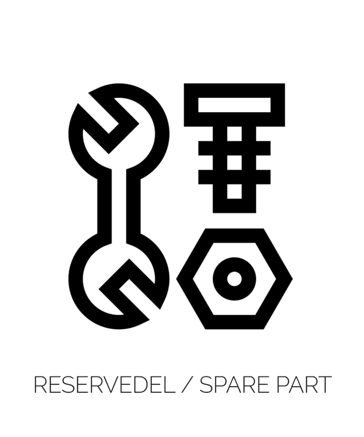 Reservedel: USB C til USB C Panthella V3 ladekabel, hvid