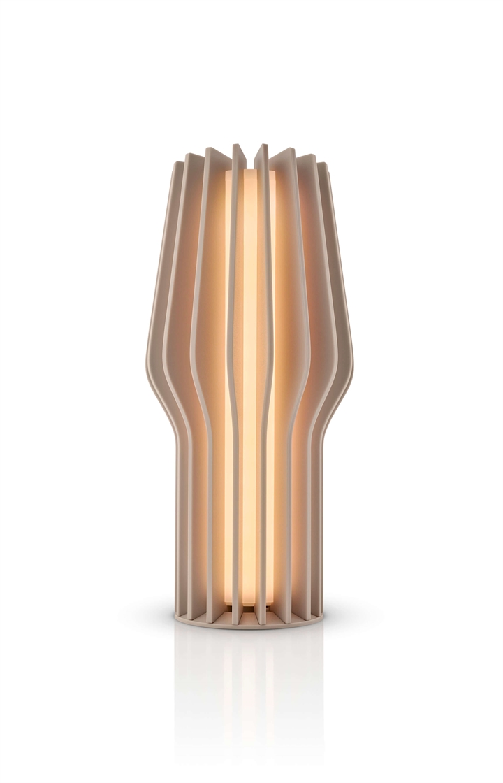 Radiant LED batterilampe / bordlampe 25 cm, pearl beige
