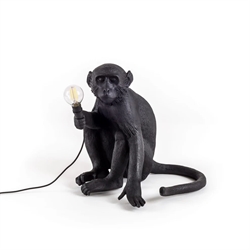 Seletti Monkey bordlampe, sort