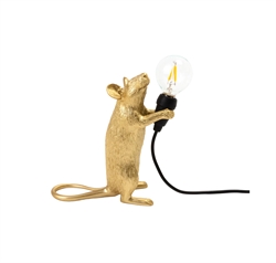 Seletti Mouse bordlampe - Step Gold standing m/USB kabel