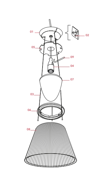 Reservedel: Anti-dust skærm til Flos Romeo Moon S2