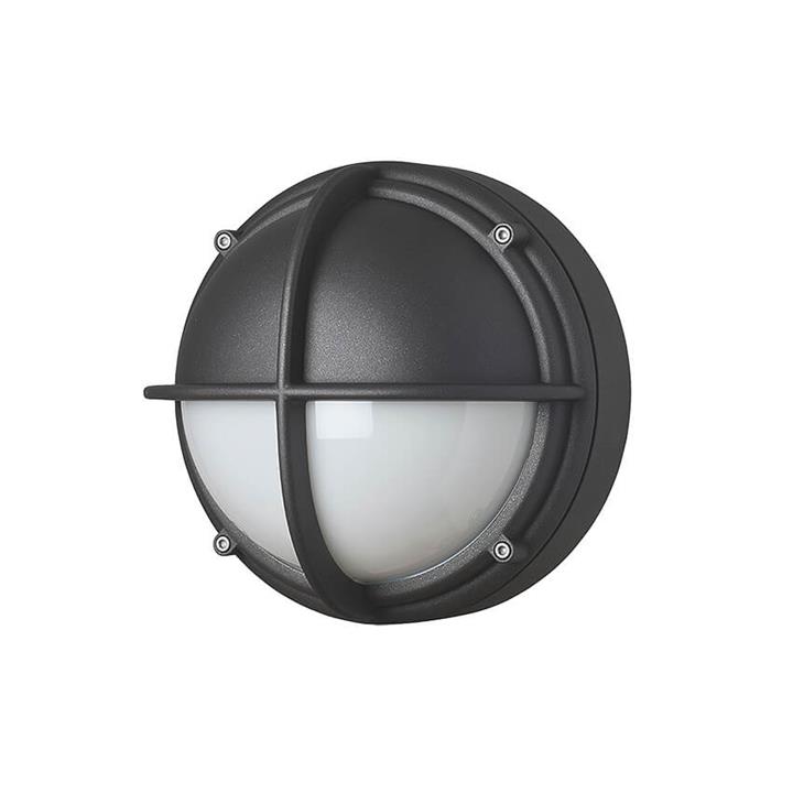 Skot LED Udendørs væglampe / loftlampe, halvafskærmet opal/grafit