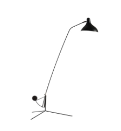 Sort gulvlampe