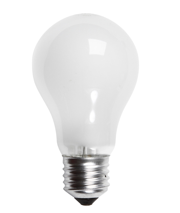 Standard glødepære, mat 75W