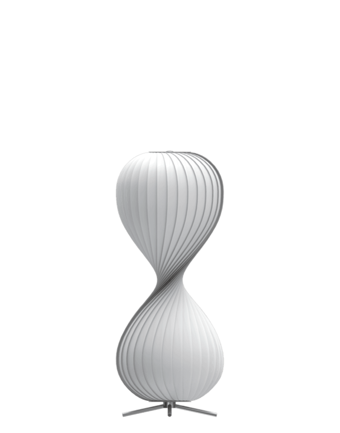 TR10 gulvlampe, plastik/hvid, 40 x 105 cm