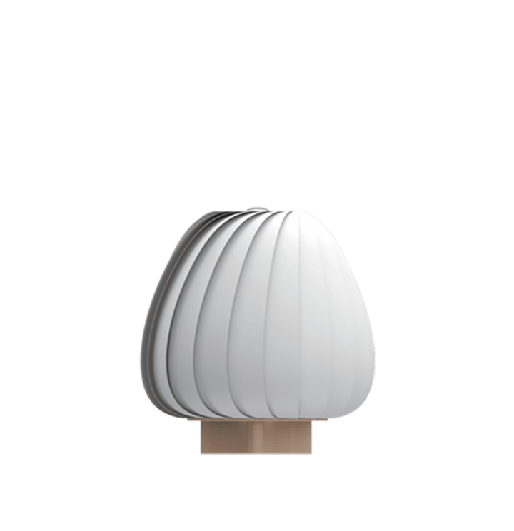 TR12 bordlampe, plastik/hvid, 30 x 30 cm