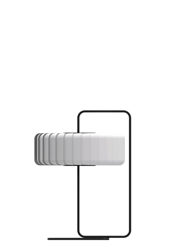 TR36 bordlampe, PC Nonwoven/hvid, 42 x 61 cm
