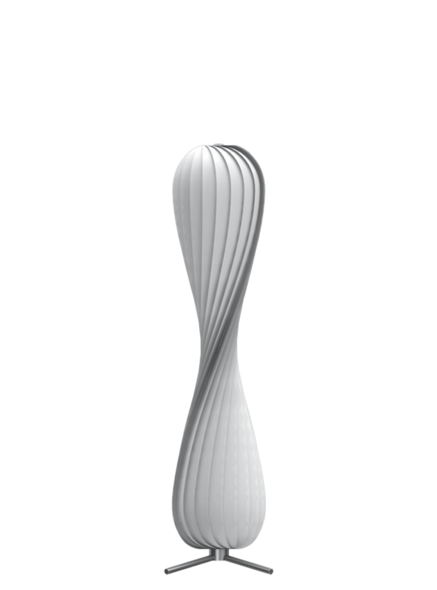 TR7 gulvlampe, plastik/hvid, 25 x 117 cm