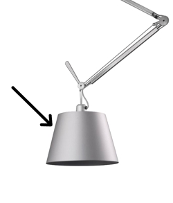 Reservedel Tolomeo skærm alu Ø20
