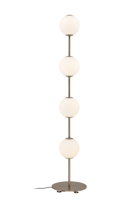 Audrey gulvlampe, messing/opal