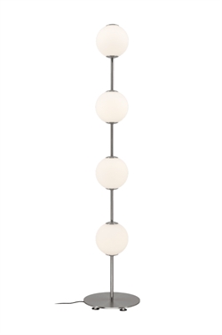 Audrey gulvlampe, stål/opal