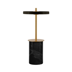 Asteria Move mini batteri-/bordlampe, sort marmor