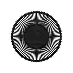 Clava Up Wood large væglampe, sort eg