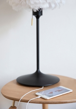 Santé bordstander m/USB, sort