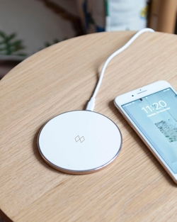 Unifier Qi trådløs oplader, hvid/rose gold