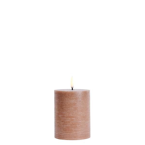 LED Bloklys Caramel Rustic 7 8x10 Cm Fra Uyuni