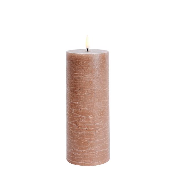 LED Bloklys Caramel Rustic 7 8x20 Cm Fra Uyuni